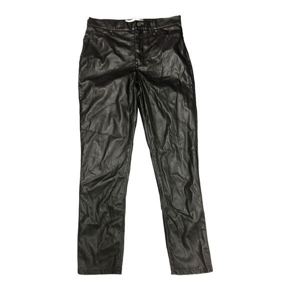 Sam Edelman Faux Leather High Rise Skinny Ankle Black Pants Size 27 - Picture 1 of 4